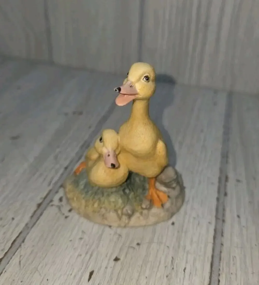 Vtg 1987 Duck Figurine Lowell Davis Scottland Schmid Fine Arts Resin Whimsy